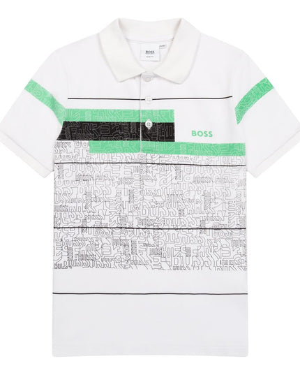 BOSS-KB-WHITE-SHORT SLEEVE POLO-J25N54-10B