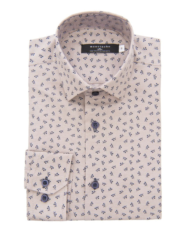 MOUSTACHE-22M07-BEIGE-MINI DANDELION PRINT SHIRT