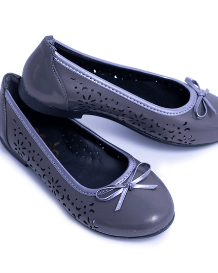 PERLA-V11F-DARK GREY-PERFORATED FLATS