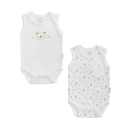 kids atelier andywawa White 2pc LWB Bodysuit Set