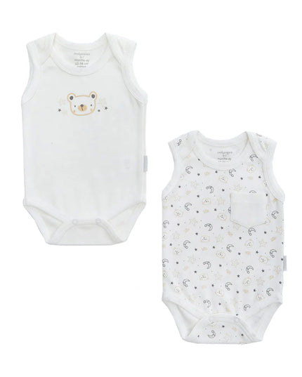 kids atelier andywawa White 2pc LWB Bodysuit Set