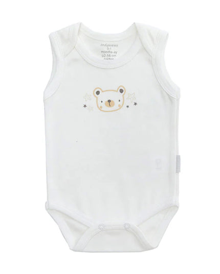 kids atelier andywawa White 2pc LWB Bodysuit Set