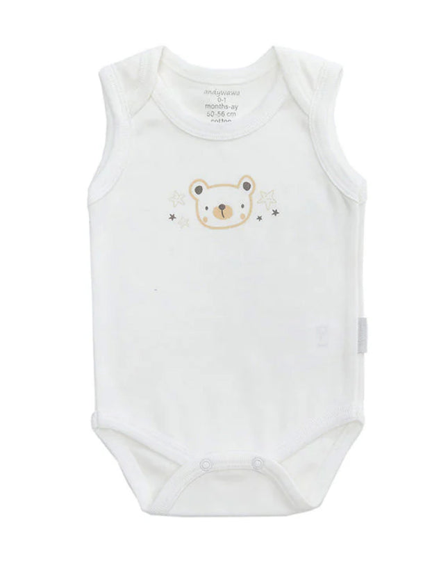 kids atelier andywawa White 2pc LWB Bodysuit Set