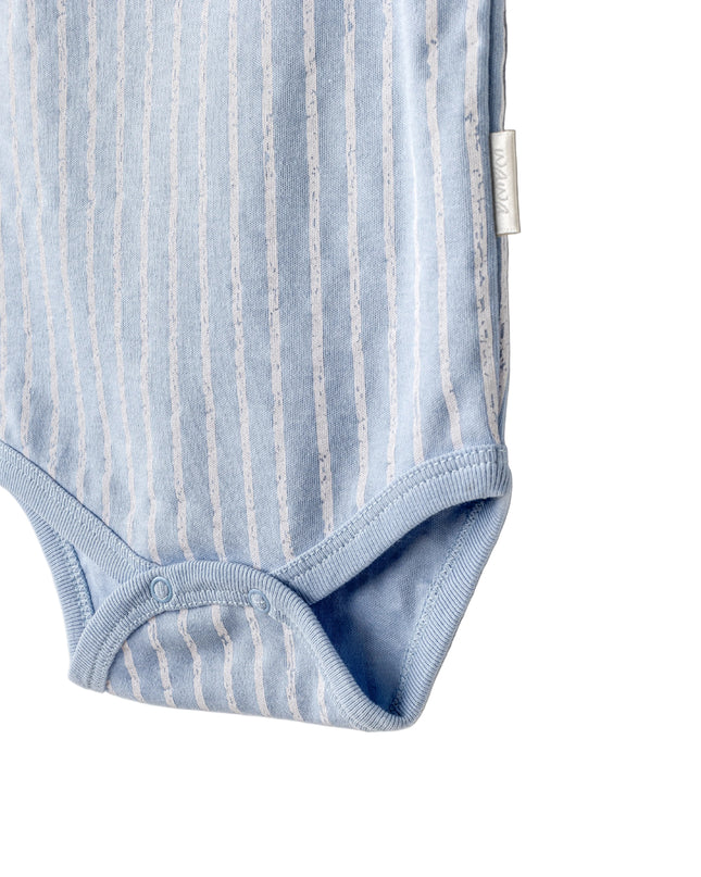 kids atelier andywawa Beige and Blue Dino Bodysuits