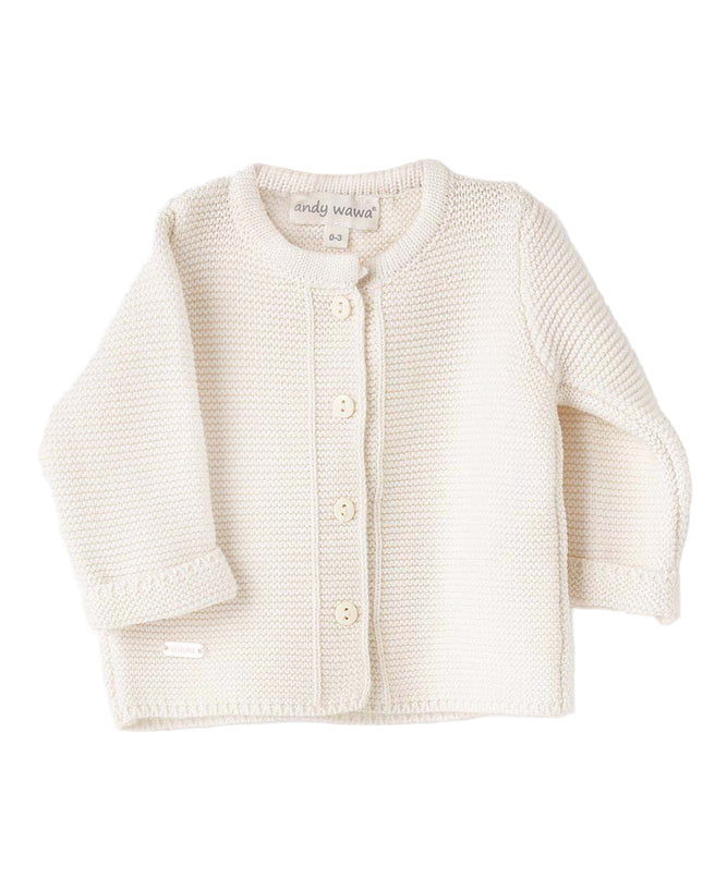Kids Atelier Andy Wawa Cream Knit Cardigan
