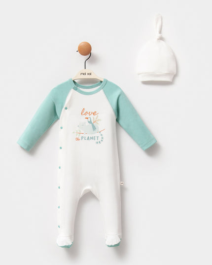 Teal Love The Planet One-Piece Set