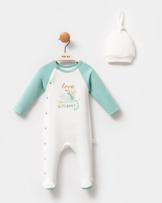 Teal Love The Planet One-Piece Set