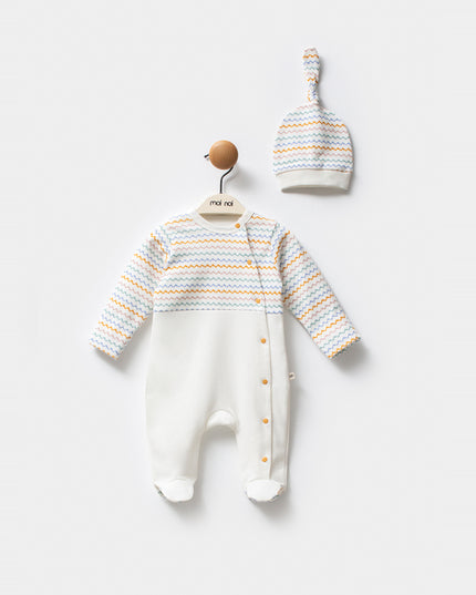 Multicolor Zigzag One-Piece Set