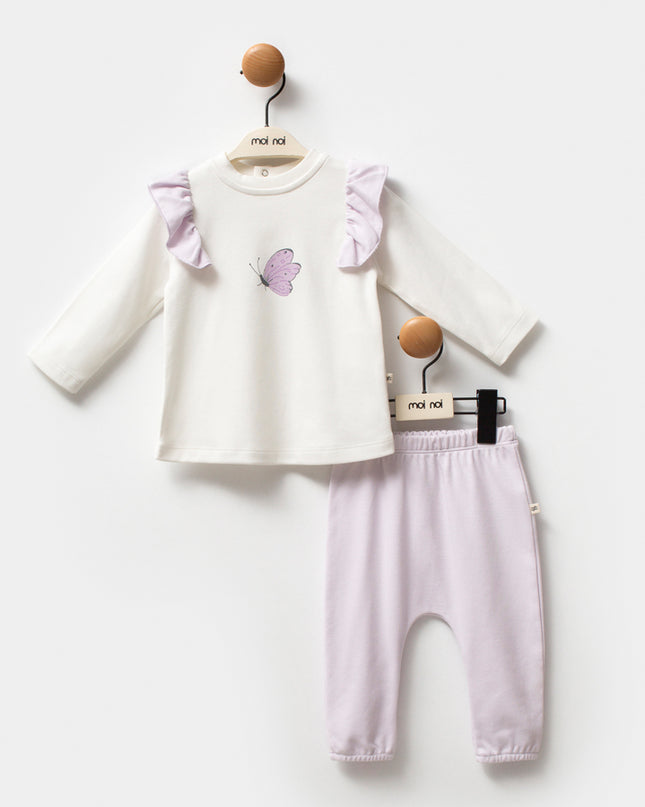 Purple Butterfly Outfit Set