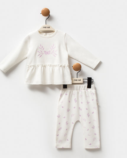 Pink Butterfly Outfit Set