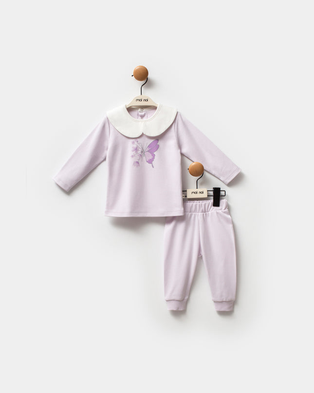 Lilac Butterfly Flower Outfit Set
