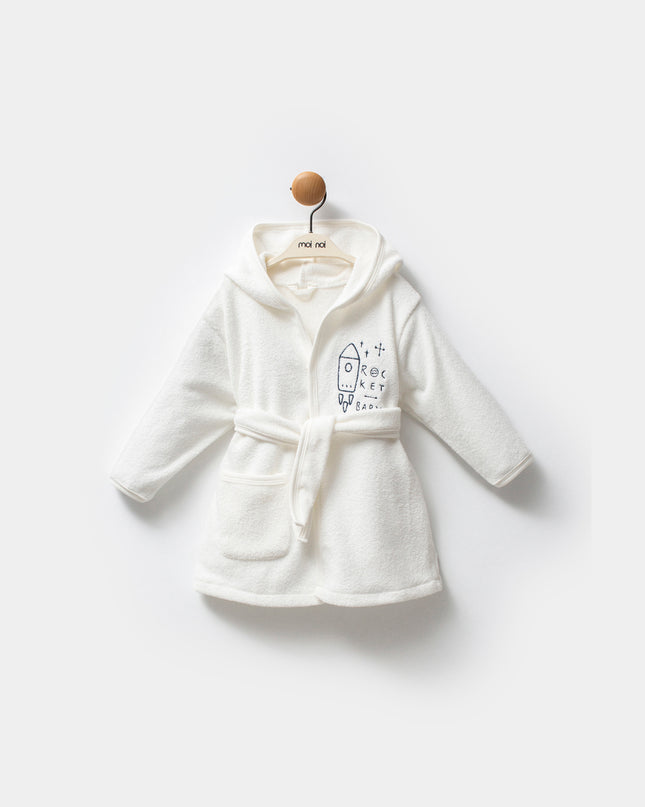 White Rocket Planet Robe
