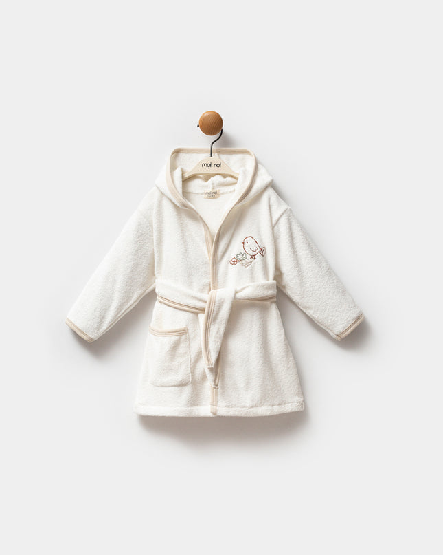 Beige Autumn Bird Robe