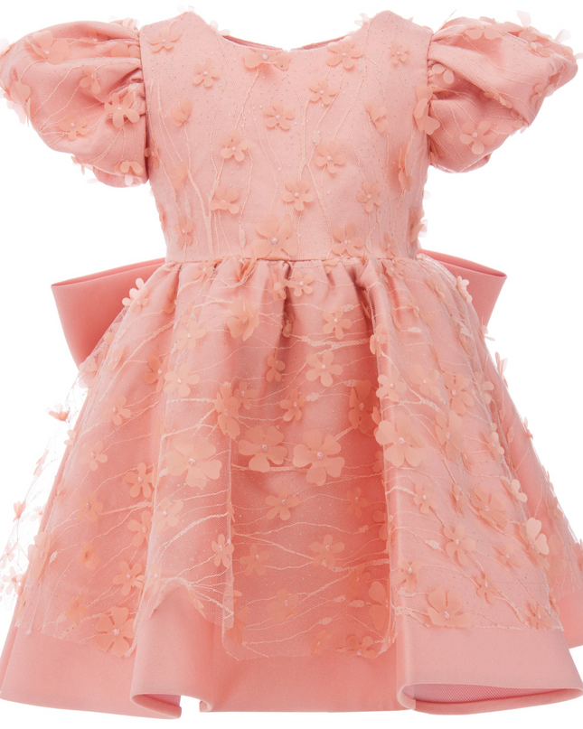 Tulleen-T-322409-Pink-Moneta Floral Bow Dress