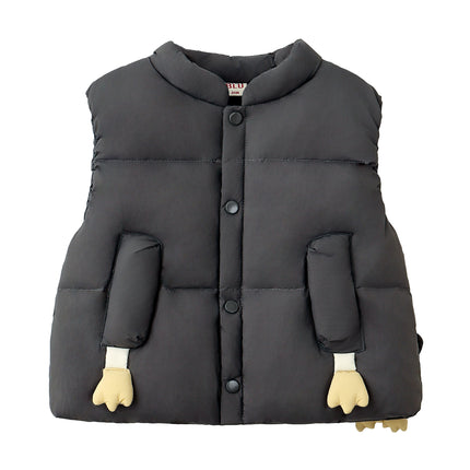 kids atelier banblu Dark Gray Cartoon Hands Vest