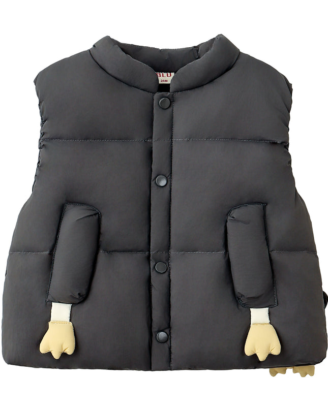kids atelier banblu Dark Gray Cartoon Hands Vest