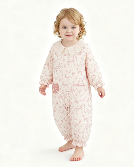 kids atelier banblu Pink Princess Floral Romper