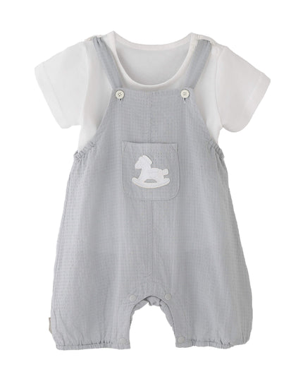kids atelier banblu Gray Rocking Horse Romper