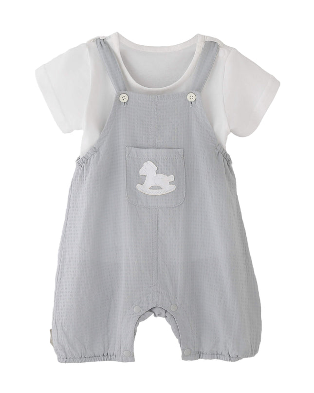 kids atelier banblu Gray Rocking Horse Romper