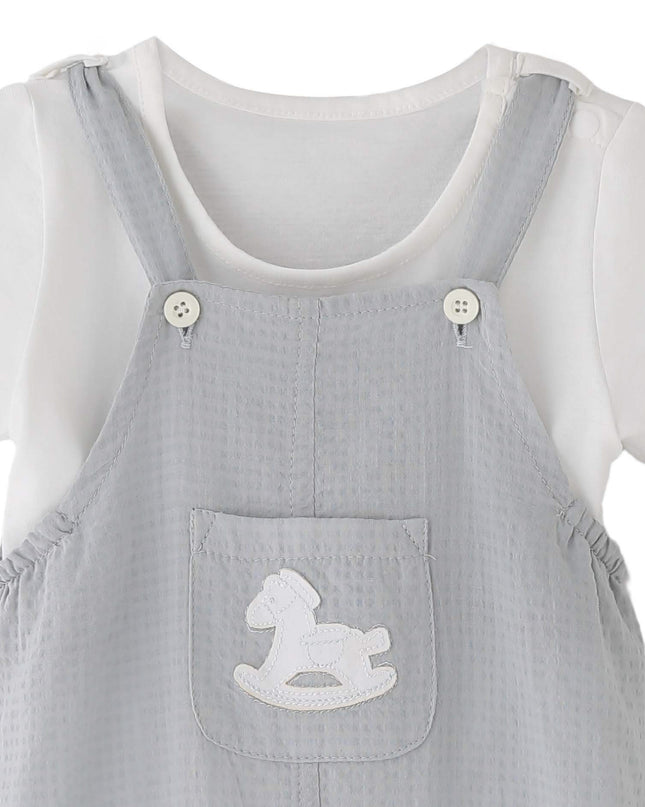 kids atelier banblu Gray Rocking Horse Romper