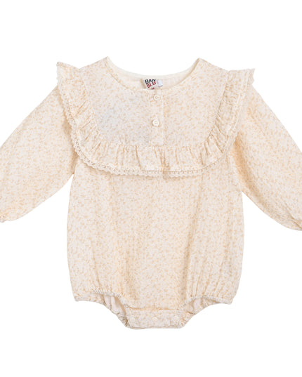 kids atelier banblu Yellow Floral Collar Romper