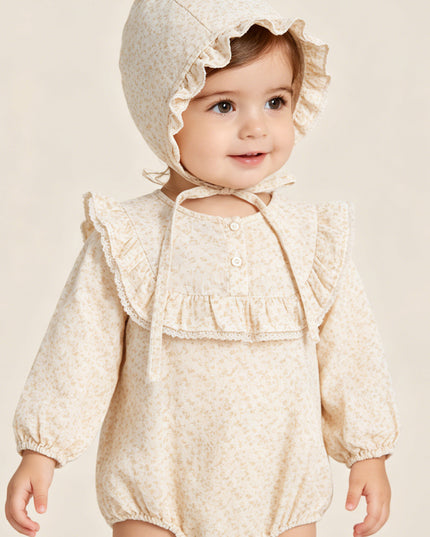 kids atelier banblu Yellow Floral Collar Romper