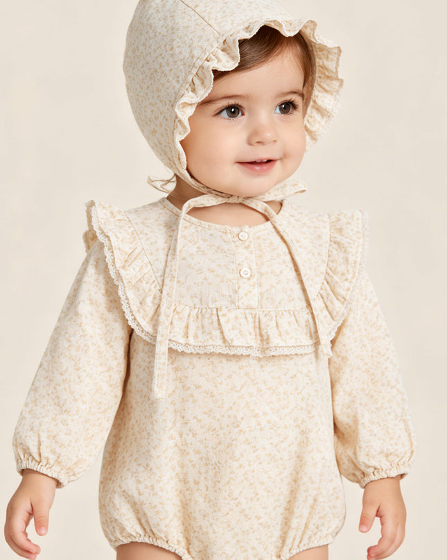 kids atelier banblu Yellow Floral Collar Romper