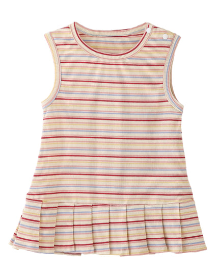 kids atelier banblu Orange Stripe Bunny Dress