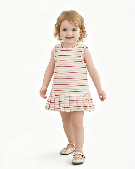 kids atelier banblu Orange Stripe Bunny Dress