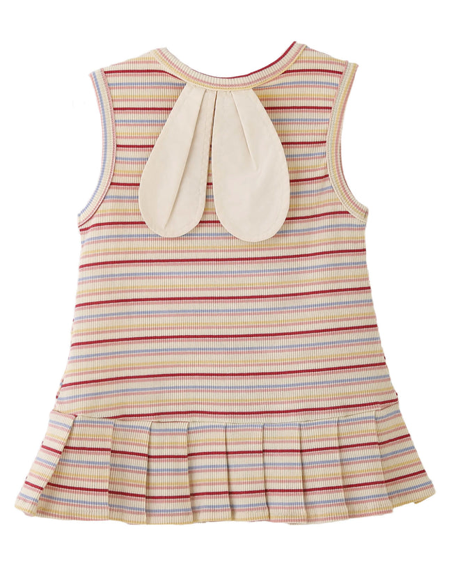 kids atelier banblu Orange Stripe Bunny Dress