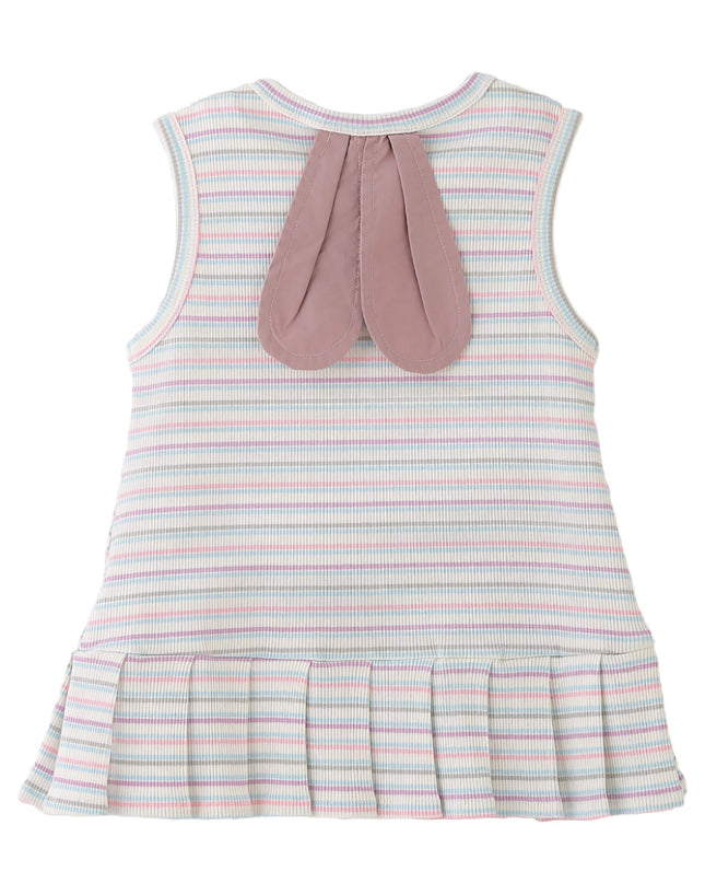 kids atelier banblu Pink Stripe Bunny Dress