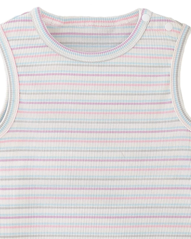 kids atelier banblu Pink Stripe Bunny Dress
