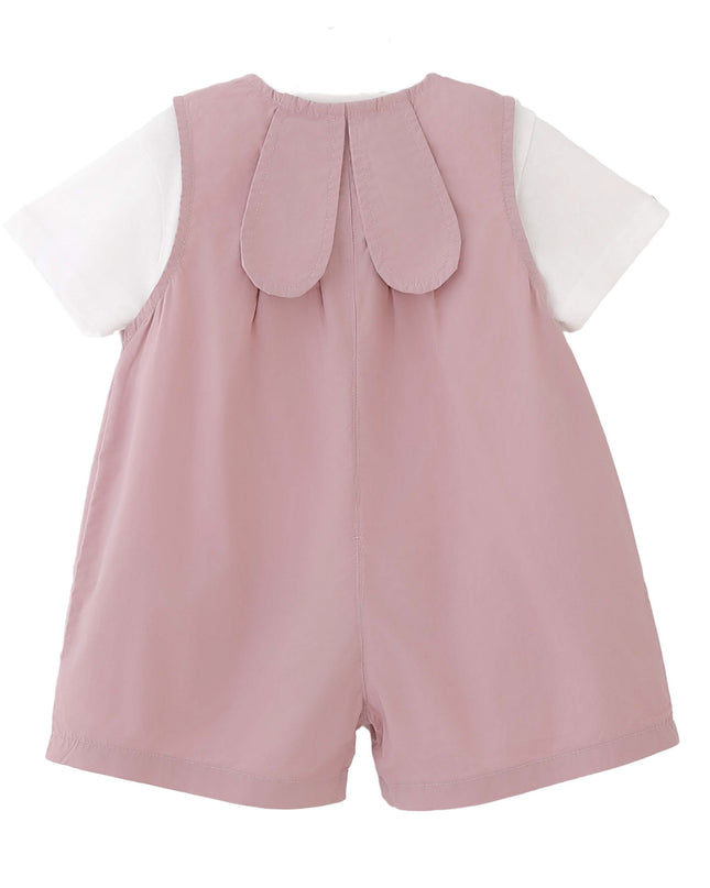 kids atelier banblu Pink Button Romper Set
