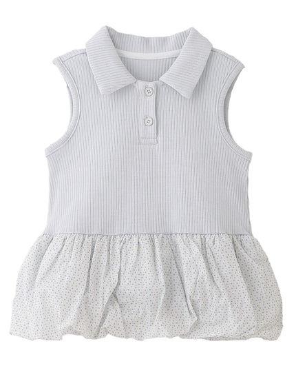 kids atelier banblu Blue Dotted Collar Dress