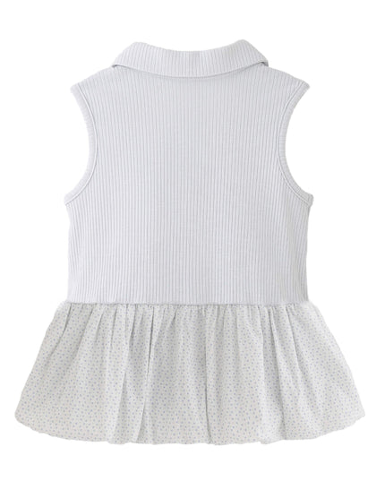kids atelier banblu Blue Dotted Collar Dress