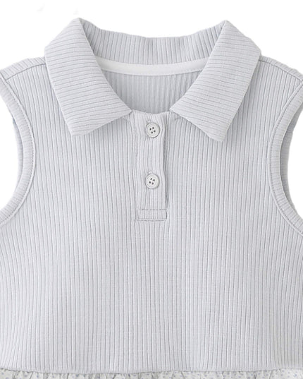 kids atelier banblu Blue Dotted Collar Dress