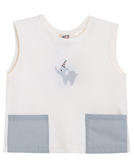 kids atelier banblu Gray Elephant Pocket Set