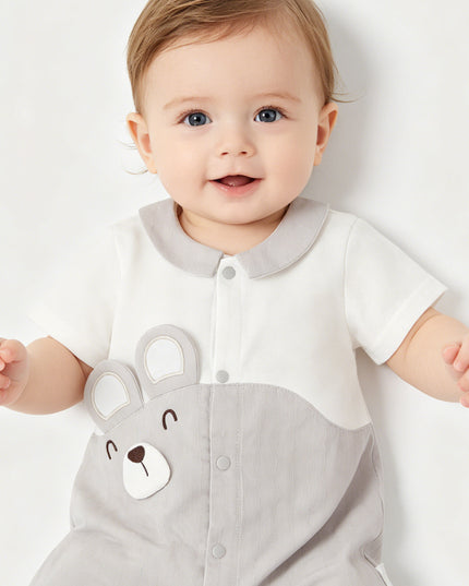 kids atelier banblu Gray Bear Romper
