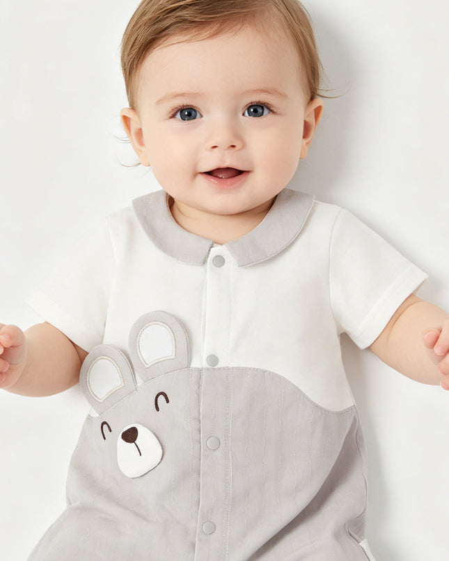 kids atelier banblu Gray Bear Romper