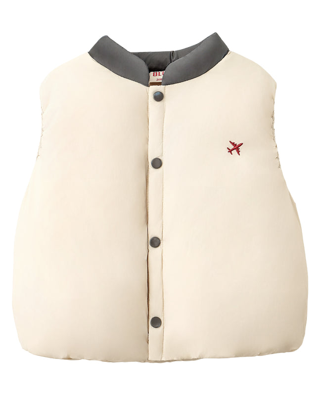 kids atelier banblu Beige Airplane Quilted Vest
