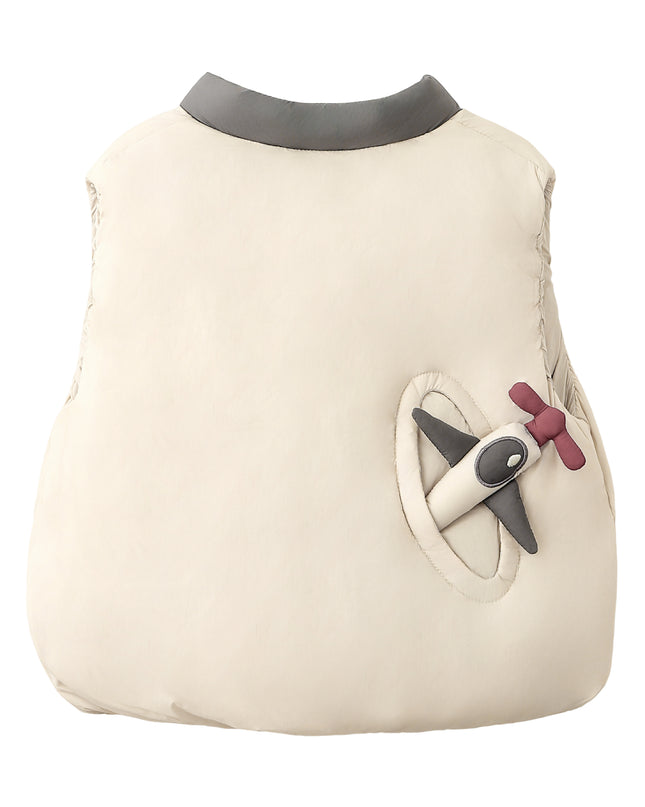 kids atelier banblu Beige Airplane Quilted Vest