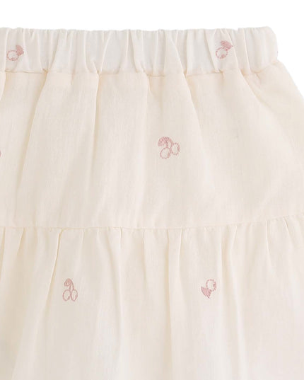 kids atelier banblu Pink Lace Skirt Set