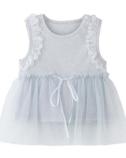 kids atelier banblu Blue Lace Tulle Dress
