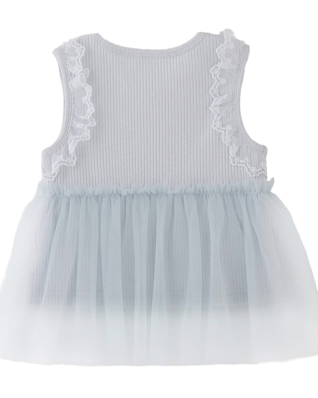 kids atelier banblu Blue Lace Tulle Dress