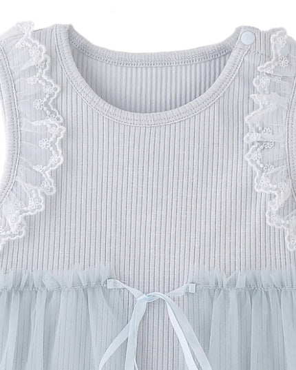 kids atelier banblu Blue Lace Tulle Dress