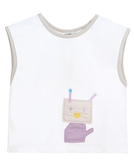 kids atelier banblu White Robot Graphic Set