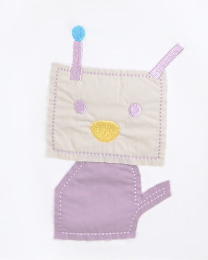 kids atelier banblu White Robot Graphic Set