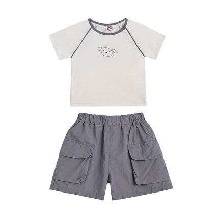 kids atelier banblu Gray Dog Pocket Set