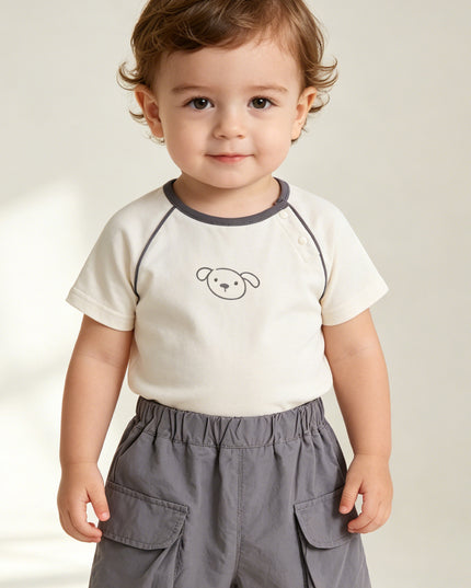 kids atelier banblu Gray Dog Pocket Set