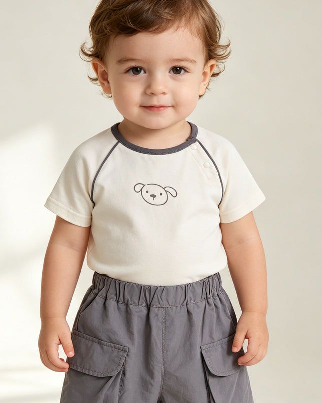 kids atelier banblu Gray Dog Pocket Set